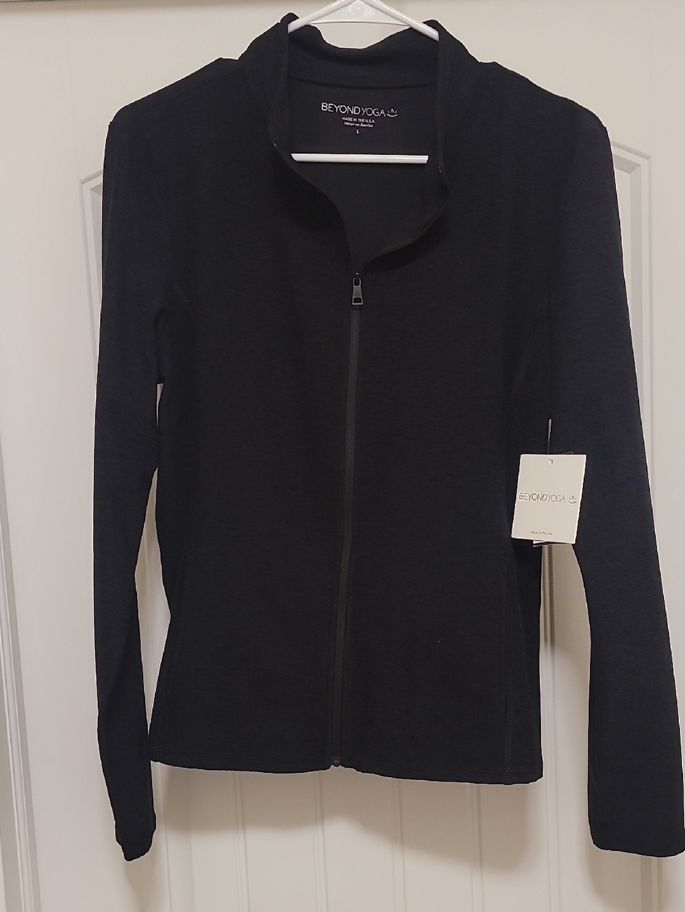 Beyond Yoga Women's Spacedye Trails Active Jacket In Darkest Night